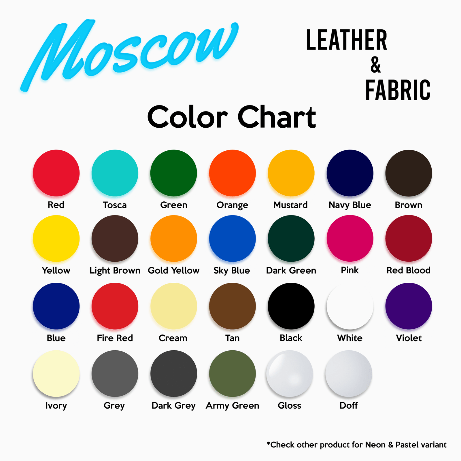 Color Chart Leather & Fabric 40ml