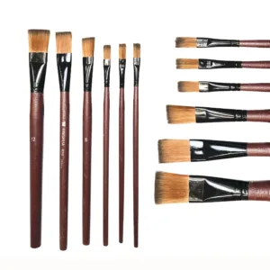 Large Flat Paint Brush Set – 6 pcs