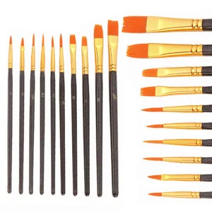 Black Paint Brush Set - 10